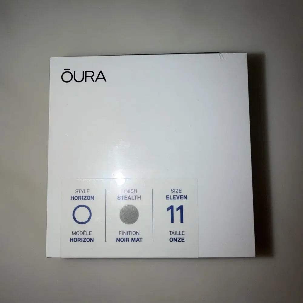 Oura Gen 3 Horizon Smart Ring Stealth Finish Noir Mat Finition Size US 11 - NEW
